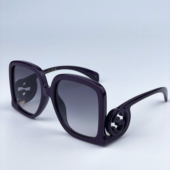 NEW Gucci GG1326S 003 Violet Grey Gradient Oversized Square Women Sunglasses - Picture 9 of 14